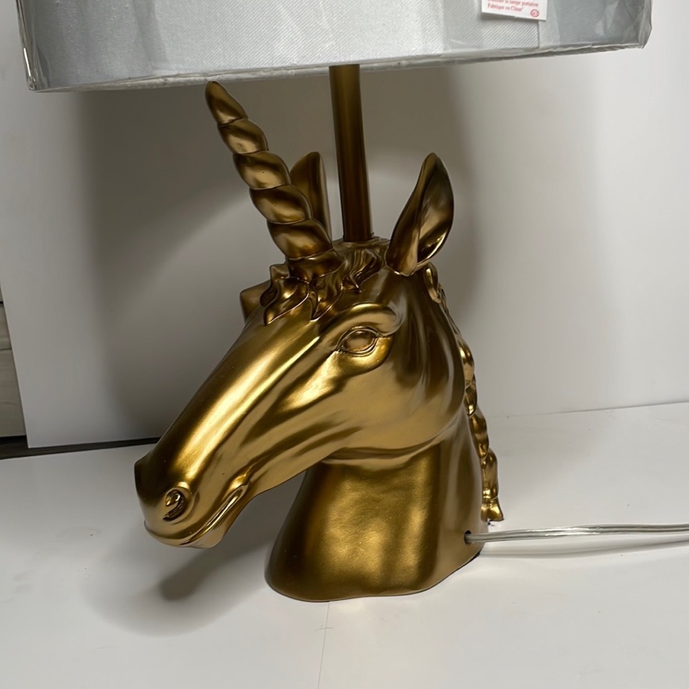 Unicorn lamp cute kids/girls gold beautiful